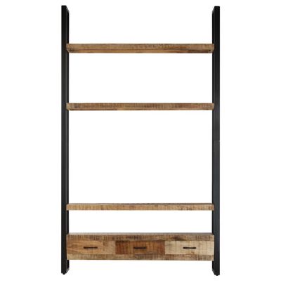 vidaXL Bookshelf 46.5"x11.8"x78.7" Solid Rough Mango Wood