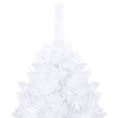 vidaXL Artificial Pre-lit Christmas Tree with Ball Set White 47.2" PVC