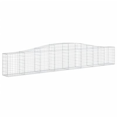 vidaXL Arched Gabion Baskets 4 pcs 157.5"x11.8"x23.6"/31.5" Galvanized Iron