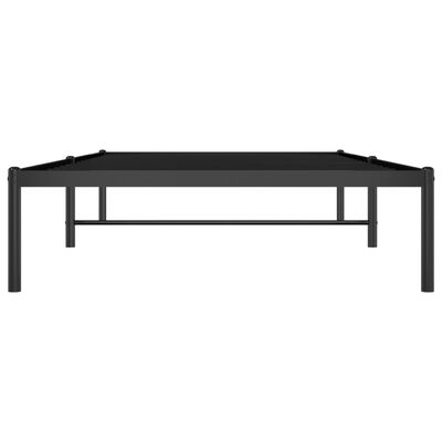 vidaXL Metal Bed Frame without Mattress Black 39.4"x78.7"