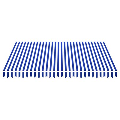 vidaXL Awning Top Sunshade Canvas Blue & White 118.1"x98.4"