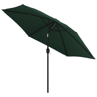 vidaXL Garden Parasol Green 9.8' Steel Pole