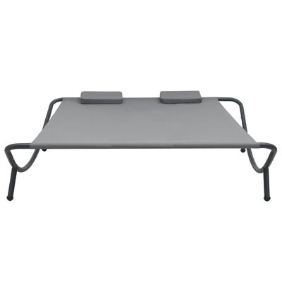 vidaXL Patio Lounge Bed Fabric Anthracite