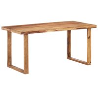 vidaXL Dining Table 63"x31.5"x29.9" Solid Sheesham Wood