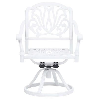 vidaXL 5 Piece Bistro Set Cast Aluminum White