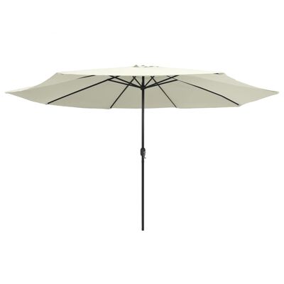 vidaXL Outdoor Parasol with Metal Pole 153.5" Sand White