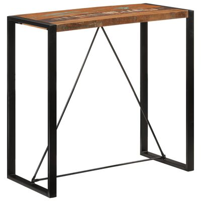 vidaXL Bar Table 43.3"x21.7"x43.3" Solid Wood Reclaimed