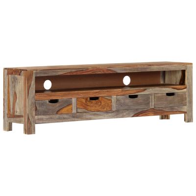 vidaXL TV Stand Solid Wood Sheesham 51.2"x11.8"x15.7"