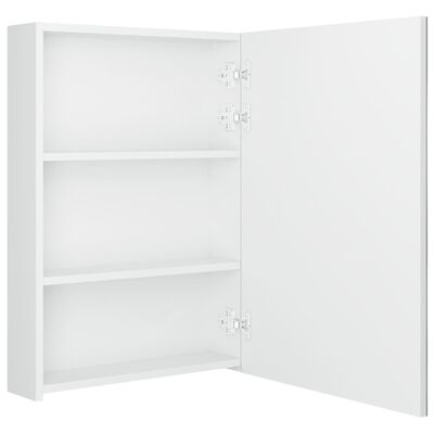 vidaXL LED Bathroom Mirror Cabinet Shining White 19.7"x5.1"x27.6"