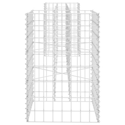 vidaXL H-Shaped Gabion Planter Steel Wire 102.4"x15.7"x23.6"