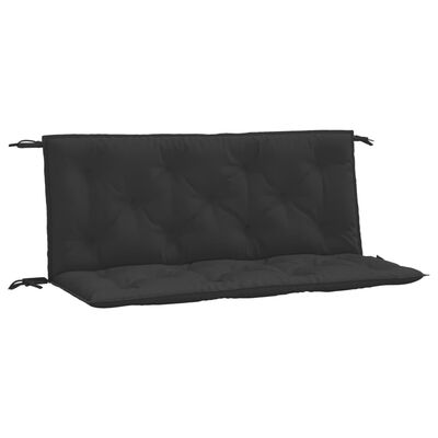 vidaXL Garden Bench Cushion Black 47.2"x(19.7"+19.7")x2.8" Oxford Fabric