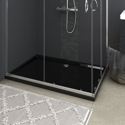 vidaXL Rectangular ABS Shower Base Tray Black 31.5"x47.2"