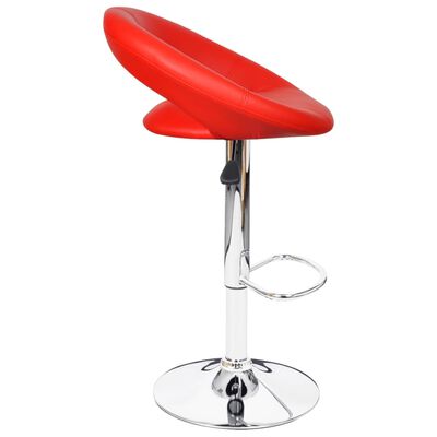 vidaXL Bar Stools 2 pcs Red Faux Leather