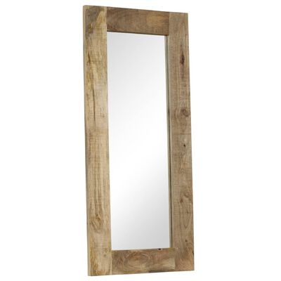 vidaXL Mirror Solid Mango Wood 19.7"x43.3"