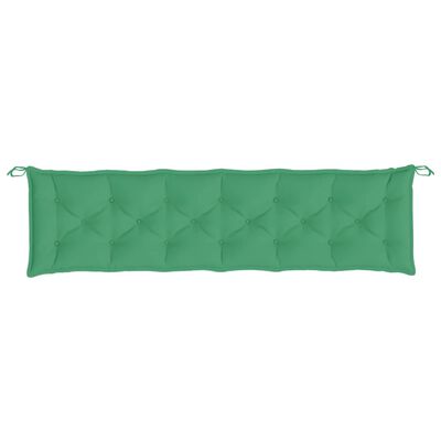 vidaXL Garden Bench Cushion Green 78.7"x(19.7"+19.7")x2.8" Oxford Fabric