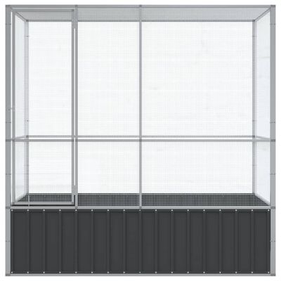 vidaXL Aviary Silver 82.9"x42.1"x83.5" Steel