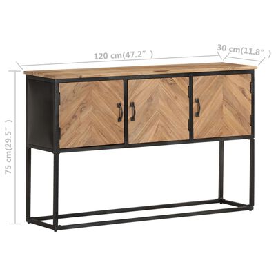 vidaXL Sideboard 47.2"x11.8"x29.5" Solid Acacia Wood