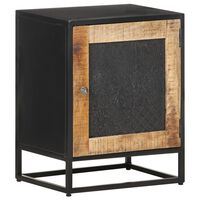 vidaXL Bedside Cabinet 15.7"x11.8"x19.7" Rough Mango Wood