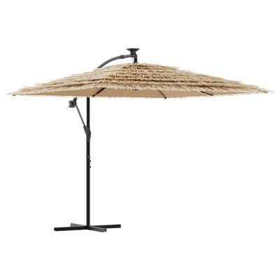 vidaXL Garden Parasol with Steel Pole Brown 96.9"x96.9"x90.6"