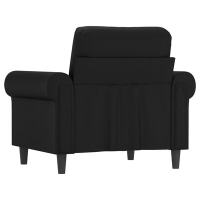 vidaXL Sofa Chair Black 23.6" Faux Leather