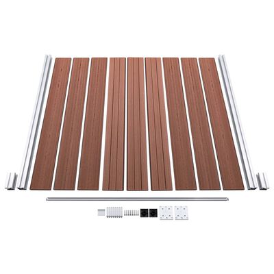 vidaXL Garden Fence WPC 615.7"x73.2" Brown