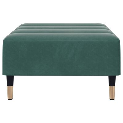 vidaXL Footstool Dark Green 30.3"x21.7"x12.2" Velvet