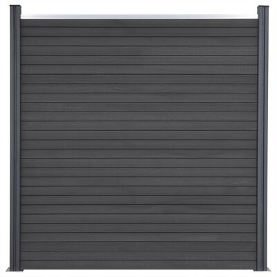 vidaXL Fence Panel Set Gray 343.3"x73.2" WPC