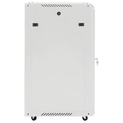 vidaXL 18U Network Cabinet 19" IP20 Gray 23.6"x23.6"x39.4"