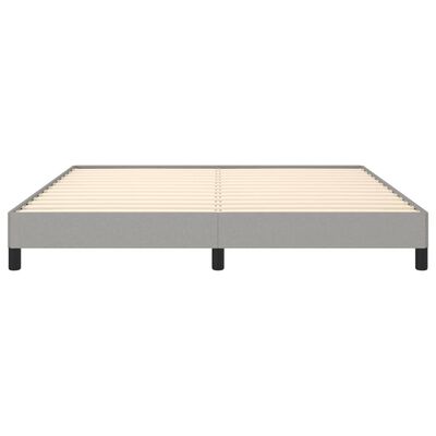 vidaXL Bed Frame Light Gray 76"x79.9" King Fabric