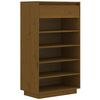 vidaXL Shoe Cabinet Black 23.6x13.4x41.3 Solid Wood Pine