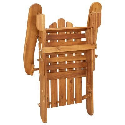 vidaXL Adirondack Patio Chair with Footrest Solid Wood Acacia