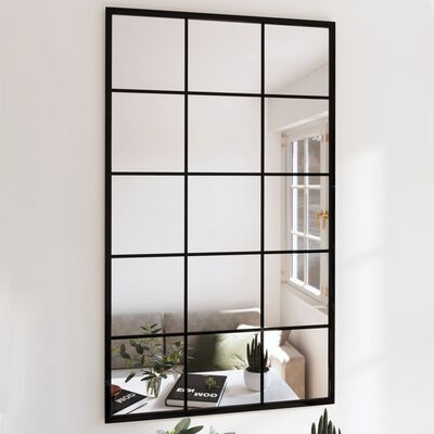 vidaXL Wall Mirrors 4 pcs Black 39.4"x23.6" Metal