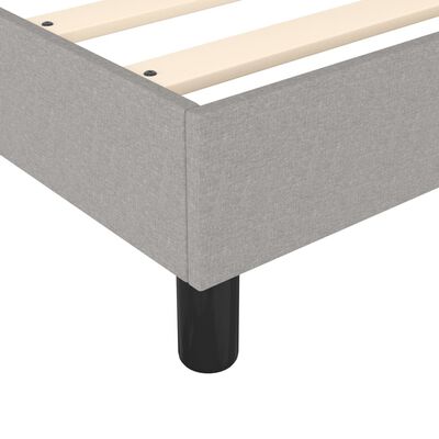 vidaXL Box Spring Bed with Mattress Light Gray 53.9"x74.8" Full Fabric