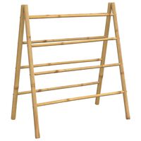 vidaXL Double Towel Ladder with 4 Rungs 35.4"x19.7"x39.4" Bamboo