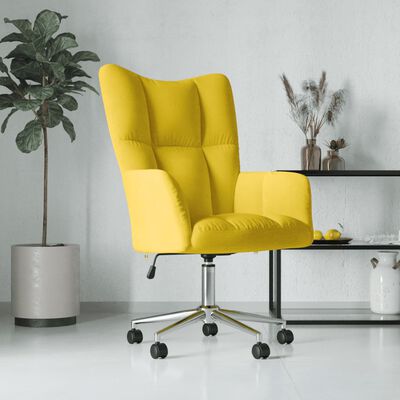 vidaXL Relaxing Chair Mustard Yellow Velvet