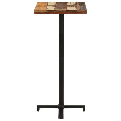 vidaXL Bistro Table Square 19.7"x19.7"x43.3" Solid Reclaimed Wood