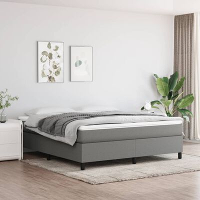 vidaXL Bed Frame Dark Gray 72"x83.9" California King Fabric