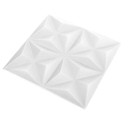 vidaXL 3D Wall Panels 48 pcs 19.7"x19.7" Origami White 129.2 ft²