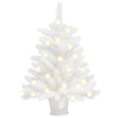 vidaXL Artificial Pre-lit Christmas Tree White 25.6"