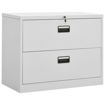 vidaXL Filing Cabinet Light Gray 35.4"x18.1"x28.5" Steel