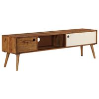 vidaXL TV Stand 55.1"x11.8"x15.7" Solid Wood Sheesham