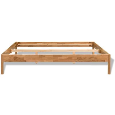 vidaXL Bed Frame 59.8"x79.9" Queen Solid Wood Oak