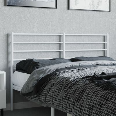 vidaXL Metal Headboard White 53.1"