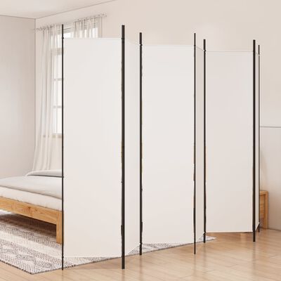 vidaXL 6-Panel Room Divider White 118.1"x78.7" Fabric