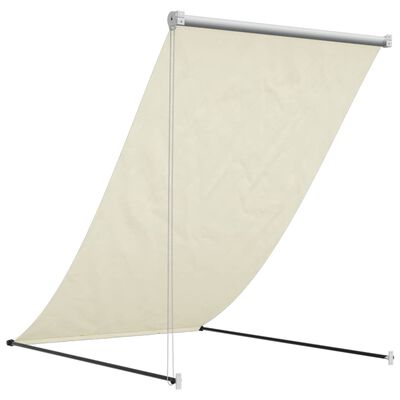 vidaXL Retractable Awning Cream 59.1"x59.1" Fabric and Steel