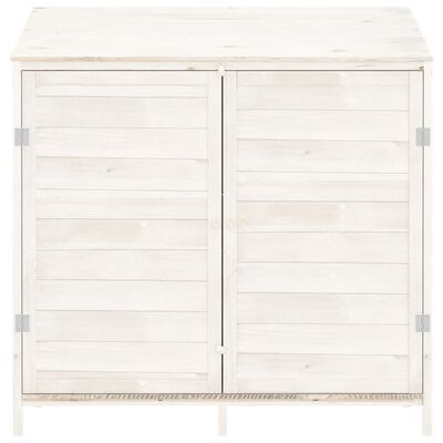 vidaXL Garden Shed White 40.2"x20.5"x44.1" Solid Wood Fir