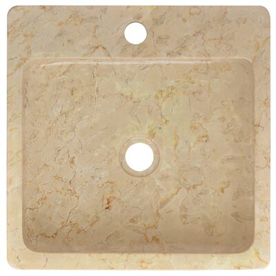 vidaXL Sink Cream 15.7"x15.7"x4.7" Marble