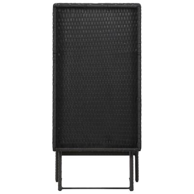 vidaXL Folding Table Black 31.5"x17.7"x29.5" Poly Rattan