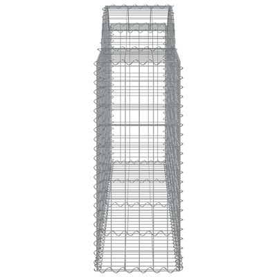 vidaXL Arched Gabion Baskets 4 pcs 78.7"x19.7"x39.4"/47.2" Galvanized Iron