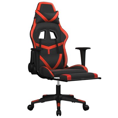 Dader parfum ondernemer vidaXL Gaming Chair with Footrest Black and Red Faux Leather | vidaXL.com